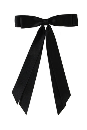 The Kacey Black Hair Bow Barrette - Wholesale Accessory Market