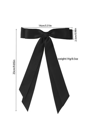 The Kacey Black Hair Bow Barrette - Wholesale Accessory Market