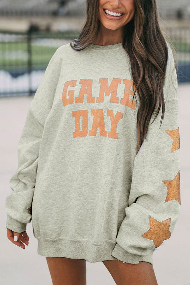 Orange 'Game Day' Stars Sweatshirt - Wholesale Accessory Market