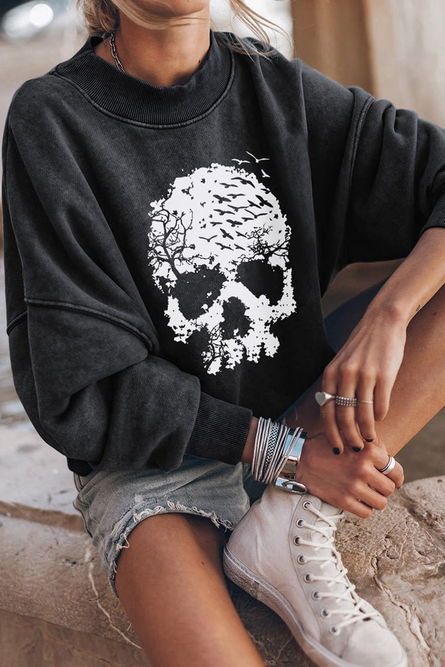 Bone Jour Drop Shoulder Sweatshirt - Wholesale Accessory Market