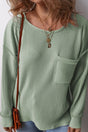 Plus Size Falling For You Clearly Aqua Corded Drop Sleeve Top - Wholesale Accessory Market