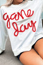 Plus Size Tinsel Game Day White Sweatshirt - Wholesale Accessory Market