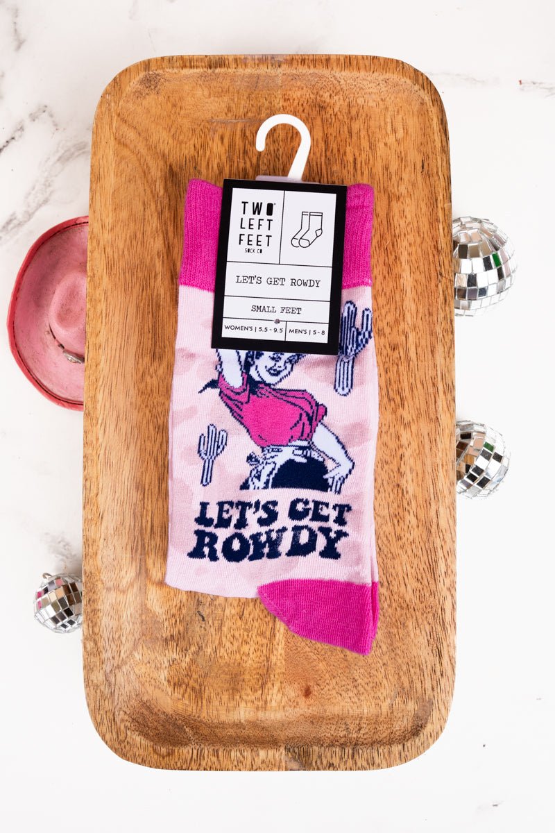 One Pair of Small Let's Get Rowdy Socks - Wholesale Accessory Market