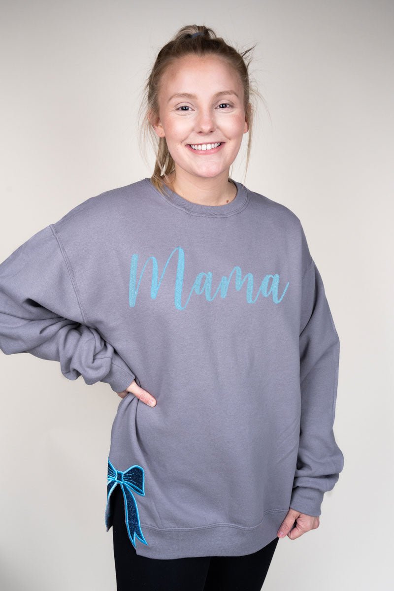 Rock You Design It Embroidered Side Bows Unisex NuBlend Crew Sweatshirt *Customize Your Text - Wholesale Accessory Market