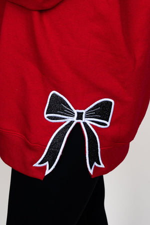 True Red You Design It Embroidered Side Bows Unisex NuBlend Crew Sweatshirt *Customize Your Text - Wholesale Accessory Market