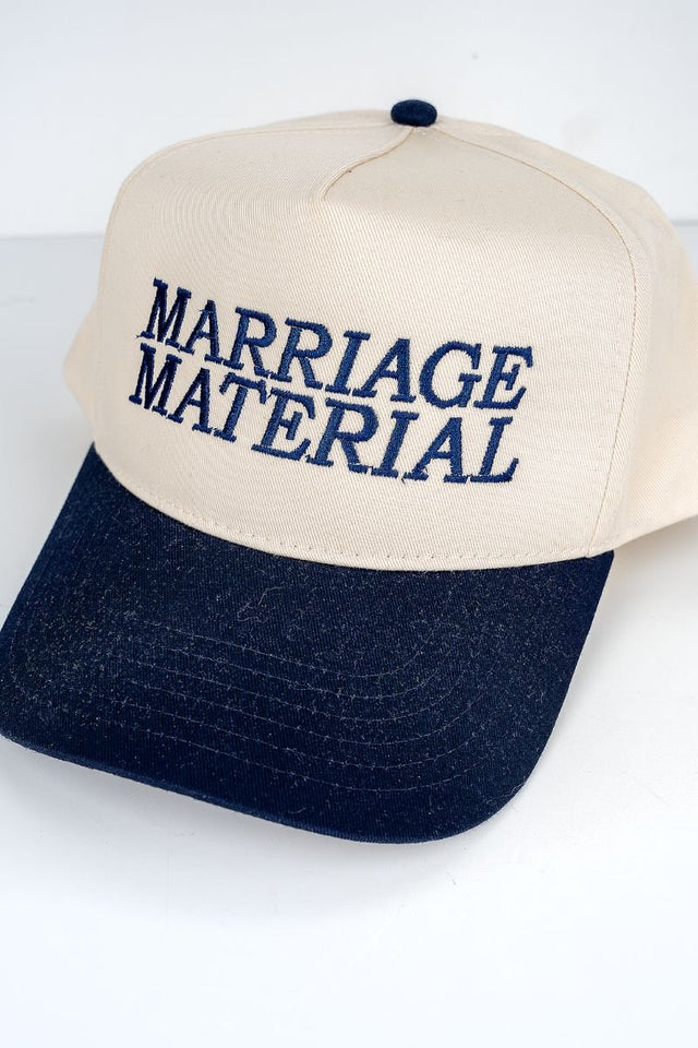 Marriage Material Embroidered Five Panel Twill Cap - Wholesale Accessory Market