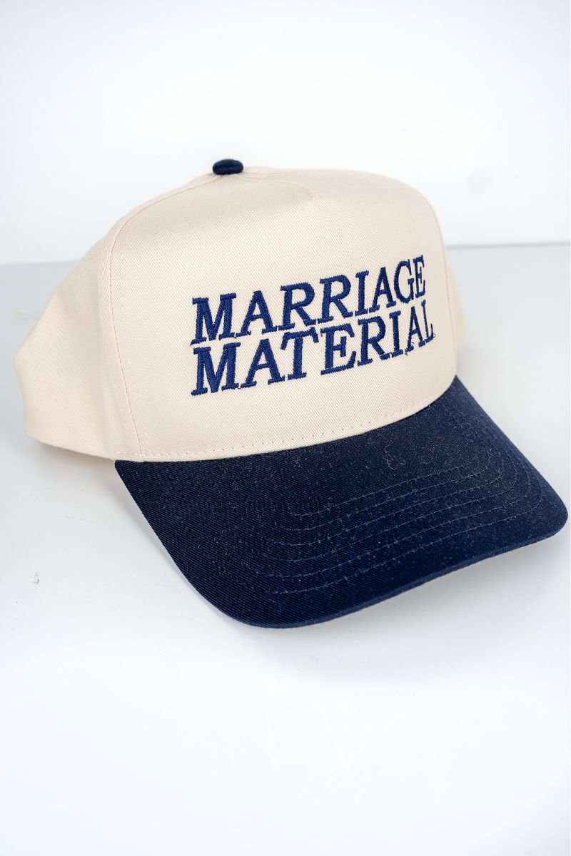 Marriage Material Embroidered Five Panel Twill Cap - Wholesale Accessory Market