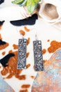 Willow Way Silvertone and Turquoise Bar Earrings - Wholesale Accessory Market