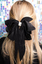 Just So Sweet Black Pearl Hair Bow Barrette - Wholesale Accessory Market