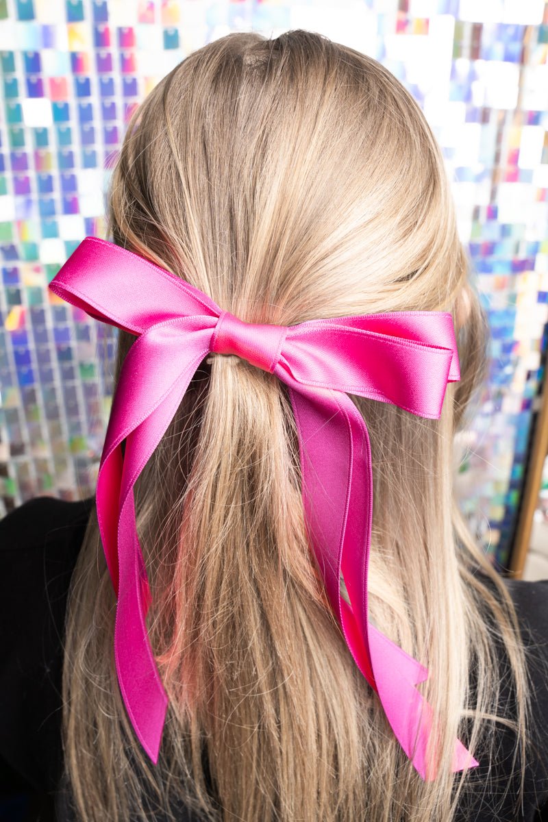 Picture Perfect Pink Hair Bow Barrette - Wholesale Accessory Market