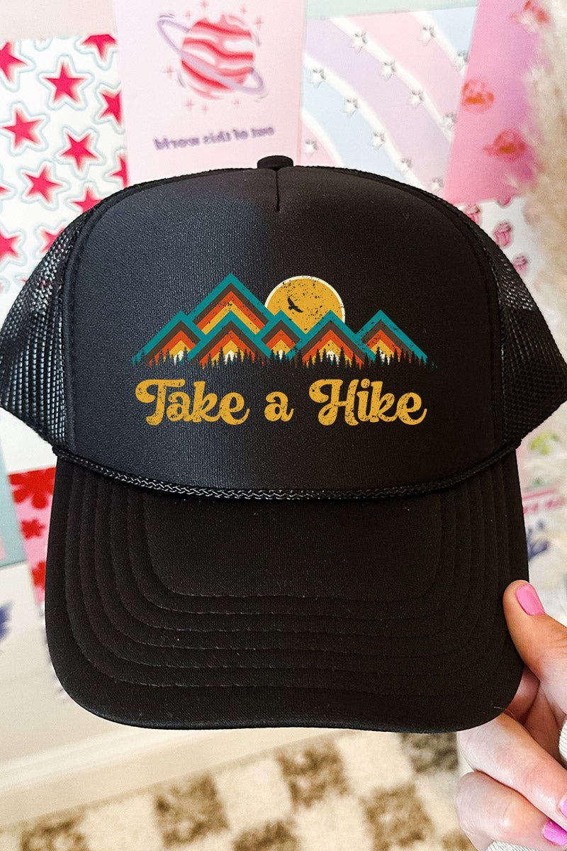 Take A Hike Black Foam Front Trucker Hat - Wholesale Accessory Market