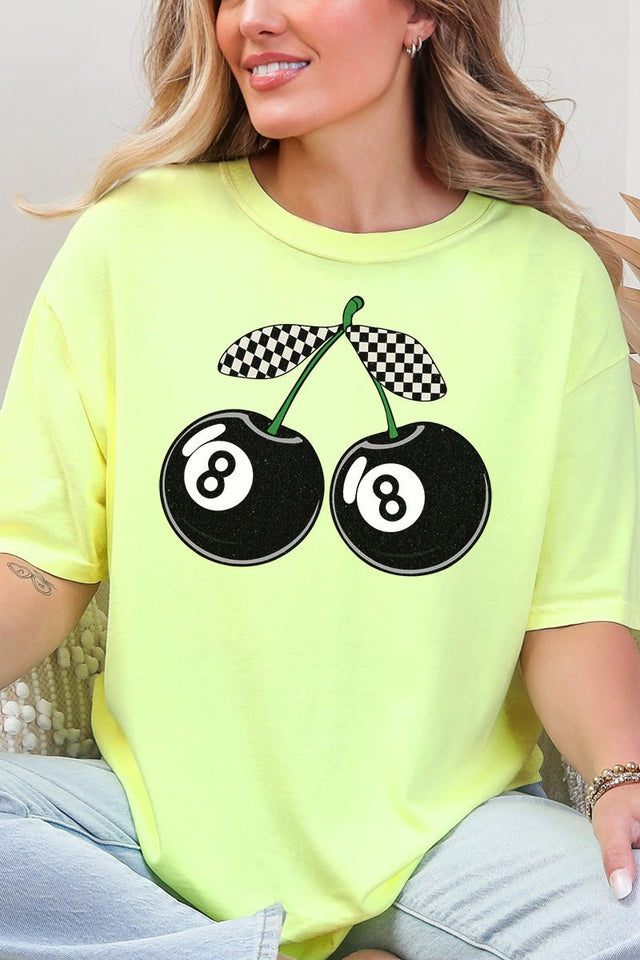 Cherry 8 Ball Comfort Colors Adult Ring - Spun Cotton Tee - Wholesale Accessory Market