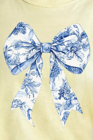 Chinoiserie Coquette Bow Comfort Colors Adult Ring - Spun Cotton Tee - Wholesale Accessory Market