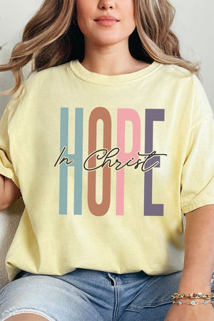 Colorblock Hope In Christ Comfort Colors Adult Ring - Spun Cotton Tee - Wholesale Accessory Market