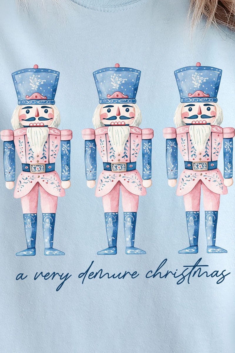 Demure Christmas Nutcracker Comfort Colors Adult Ring - Spun Cotton Tee - Wholesale Accessory Market