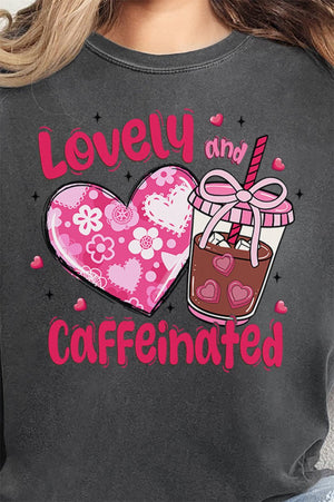 Lovely And Caffeinated Comfort Colors Adult Ring - Spun Cotton Tee - Wholesale Accessory Market