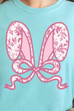 Mauve Chinoiserie Bunny Ears Comfort Colors Adult Ring - Spun Cotton Tee - Wholesale Accessory Market