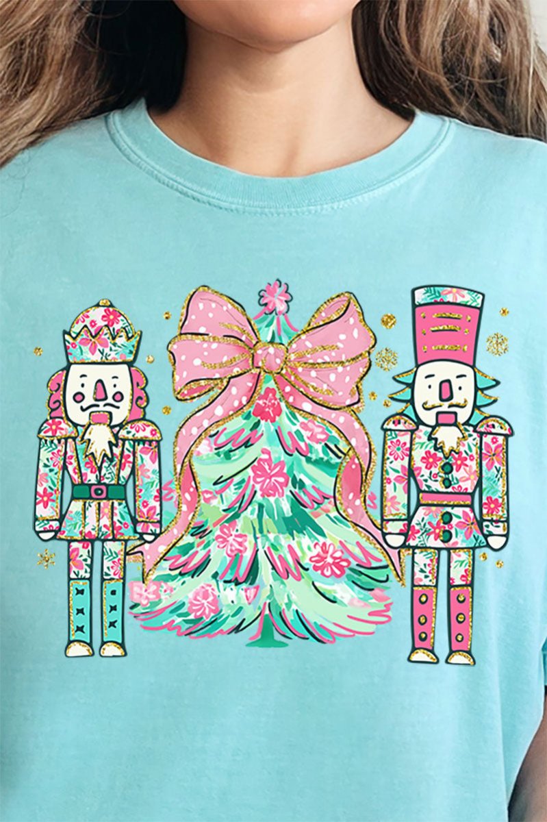 Nutcracker Preppy Blossom Comfort Colors Adult Ring - Spun Cotton Tee - Wholesale Accessory Market