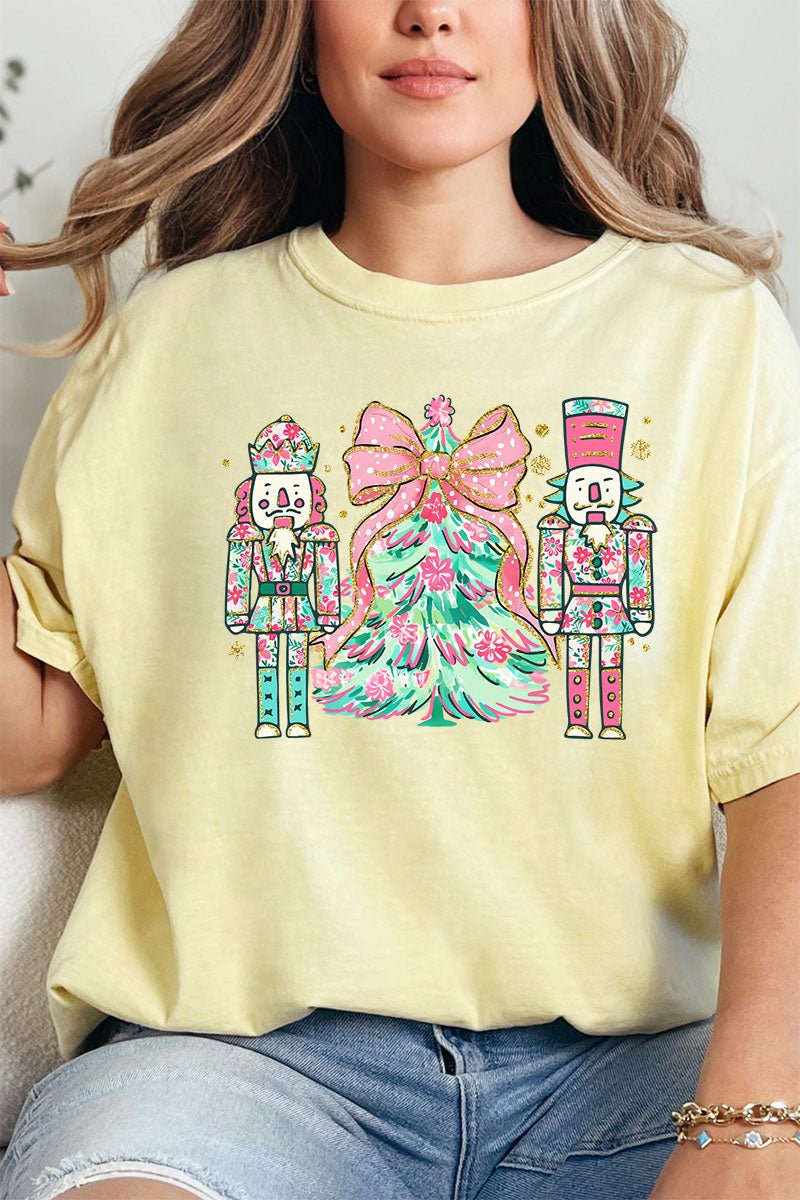 Nutcracker Preppy Blossom Comfort Colors Adult Ring - Spun Cotton Tee - Wholesale Accessory Market