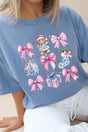 Pink Chinoiserie Christmas Comfort Colors Adult Ring - Spun Cotton Tee - Wholesale Accessory Market