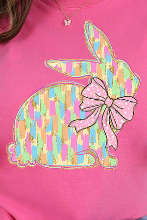 Preppy Brushed Bunny Comfort Colors Adult Ring - Spun Cotton Tee - Wholesale Accessory Market