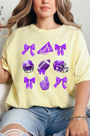 Purple Blitz And Bows Comfort Colors Adult Ring - Spun Cotton Tee - Wholesale Accessory Market