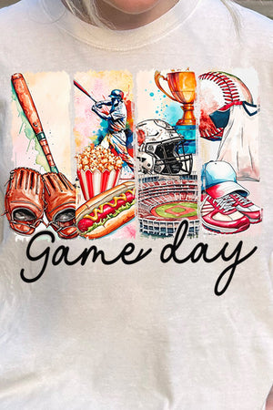 Retro Baseball Game Day Comfort Colors Adult Ring - Spun Cotton Tee - Wholesale Accessory Market