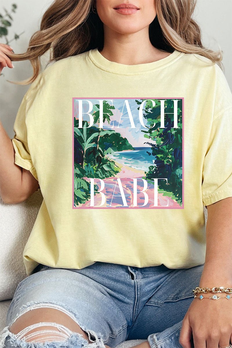 Watercolor Beach Babe Comfort Colors Adult Ring-Spun Cotton Tee - Wholesale Accessory Market