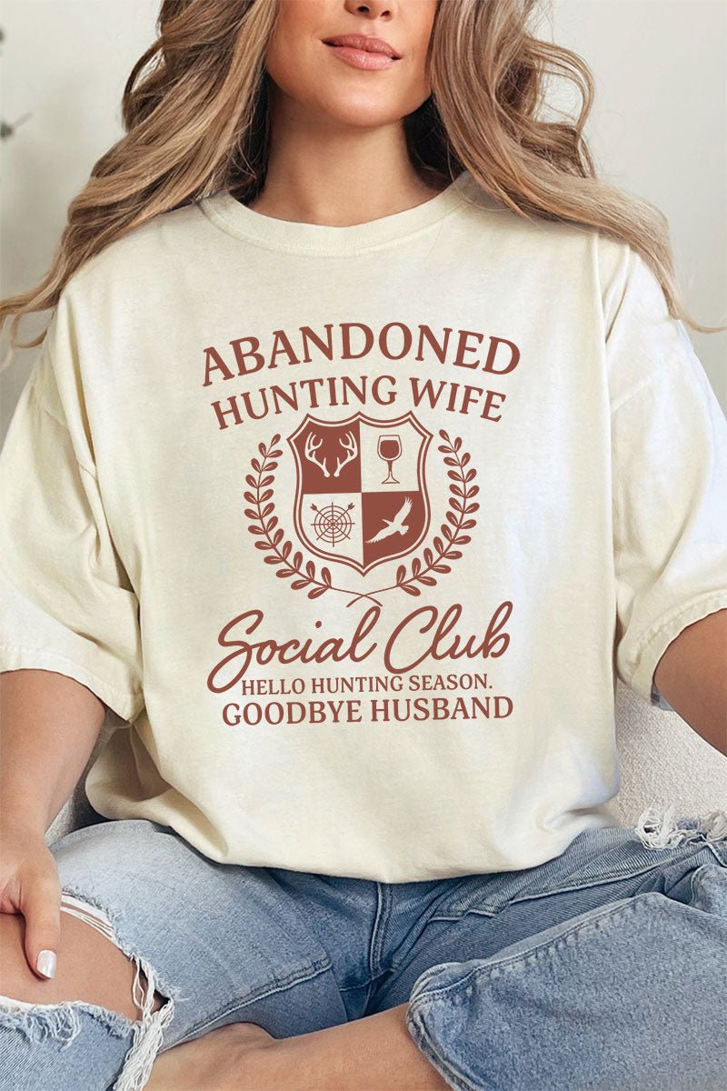 Abandoned Hunting Wives Social Club Comfort Colors Adult Ring - Spun Cotton Tee - Wholesale Accessory Market