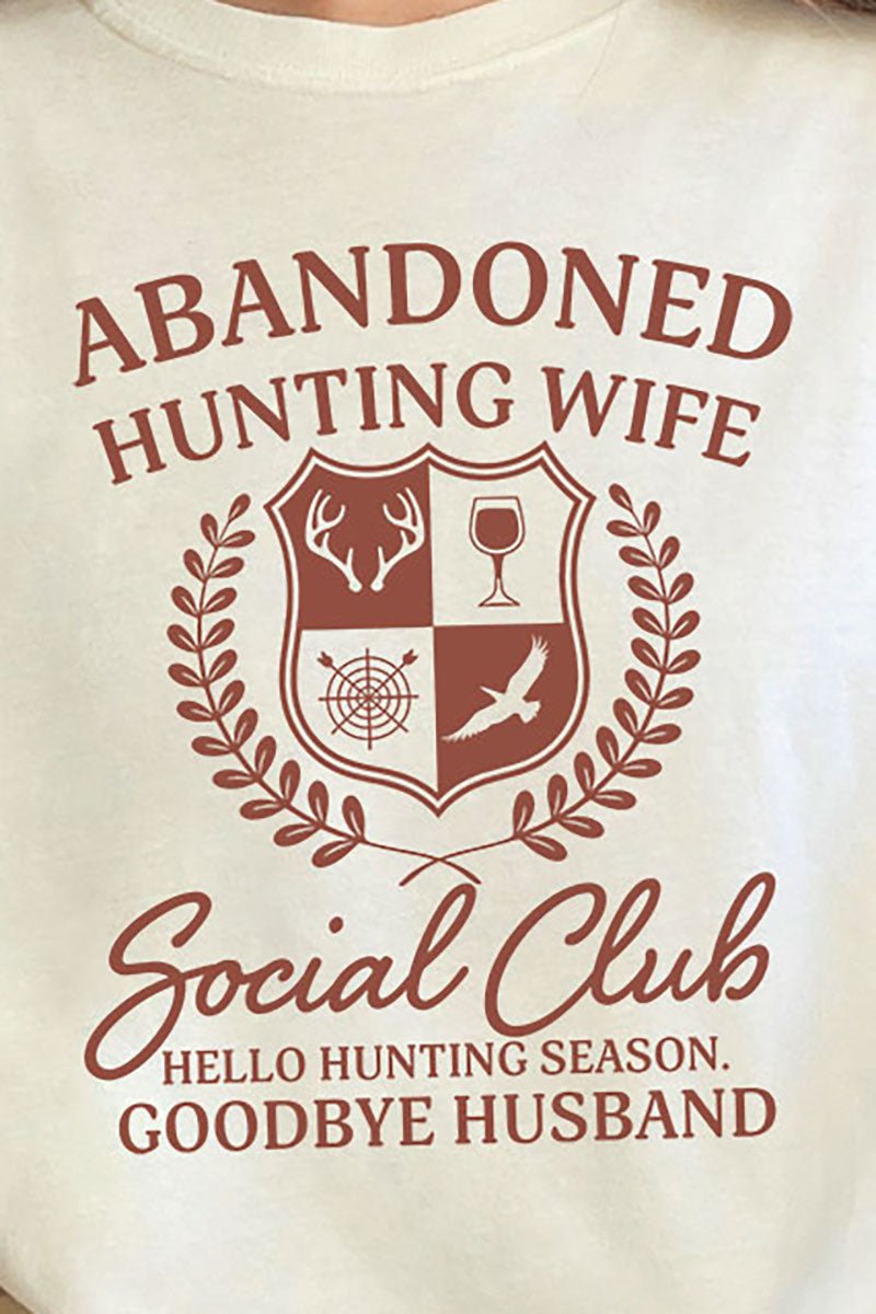 Abandoned Hunting Wives Social Club Comfort Colors Adult Ring - Spun Cotton Tee - Wholesale Accessory Market