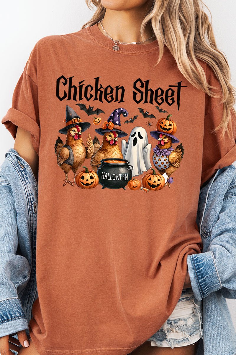 Chicken Sheet Halloween Comfort Colors Adult Ring - Spun Cotton Tee - Wholesale Accessory Market