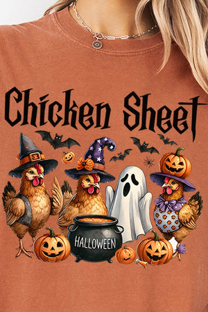 Chicken Sheet Halloween Comfort Colors Adult Ring - Spun Cotton Tee - Wholesale Accessory Market