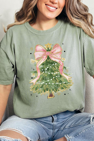 Christmas Twinkle Tree Comfort Colors Adult Ring - Spun Cotton Tee - Wholesale Accessory Market