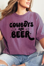 Cowboys And Beer Comfort Colors Adult Ring - Spun Cotton Tee - Wholesale Accessory Market