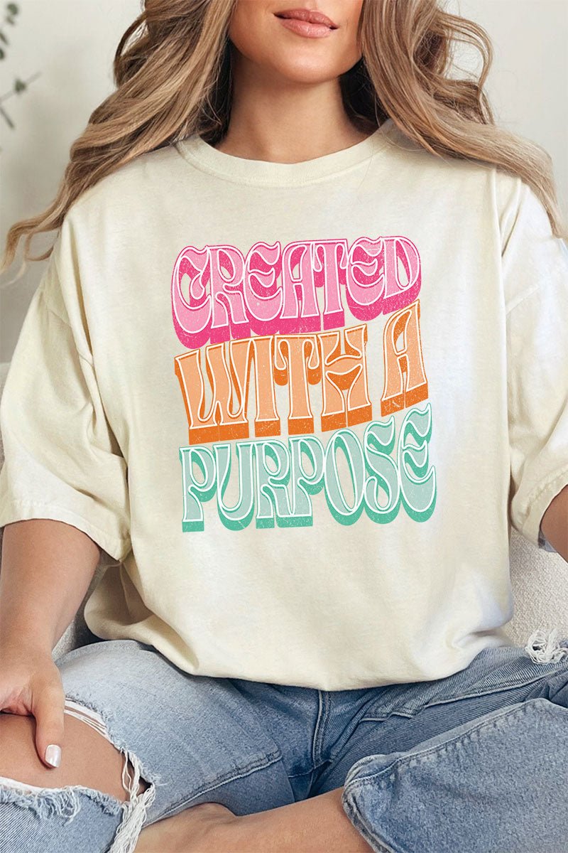 Created With A Purpose Comfort Colors Adult Ring-Spun Cotton Tee - Wholesale Accessory Market