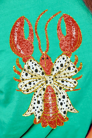 Glitzy Crawfish Coquette Bow Comfort Colors Adult Ring - Spun Cotton Tee - Wholesale Accessory Market