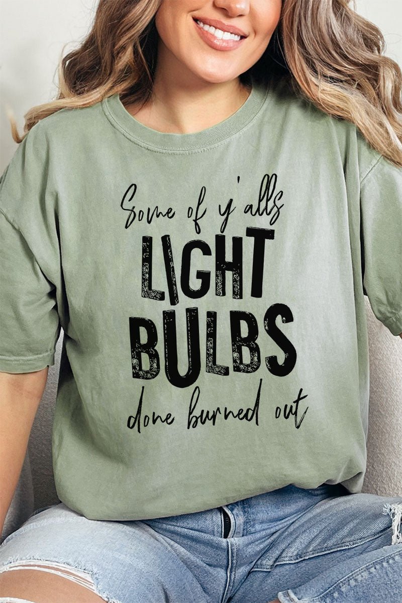 Light Bulbs Done Burned Out Comfort Colors Adult Ring - Spun Cotton Tee - Wholesale Accessory Market