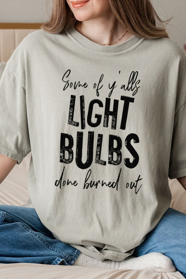 Light Bulbs Done Burned Out Comfort Colors Adult Ring - Spun Cotton Tee - Wholesale Accessory Market