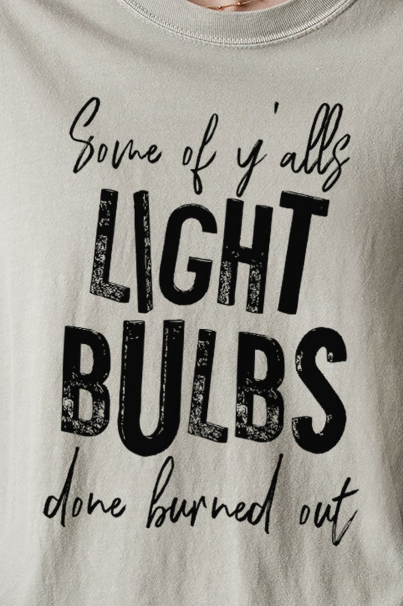 Light Bulbs Done Burned Out Comfort Colors Adult Ring - Spun Cotton Tee - Wholesale Accessory Market