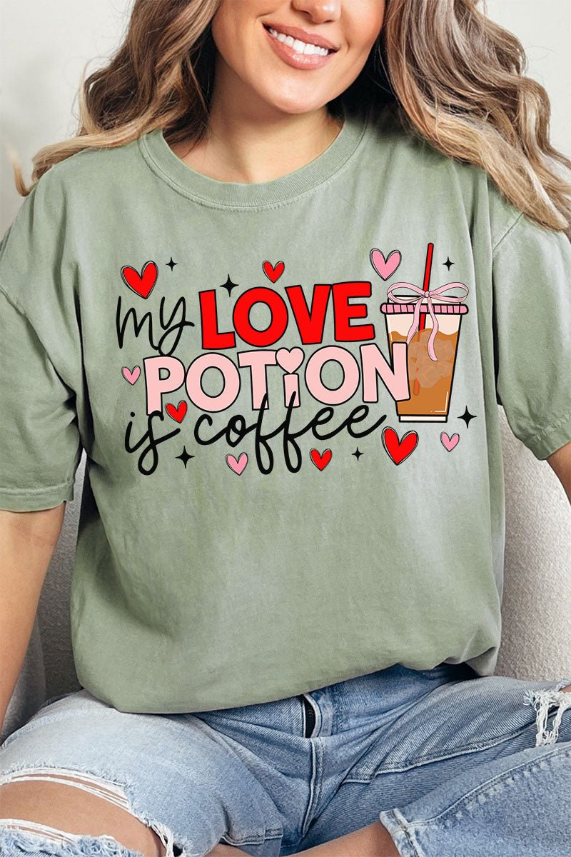 Love Potion Is Coffee Comfort Colors Adult Ring - Spun Cotton Tee - Wholesale Accessory Market