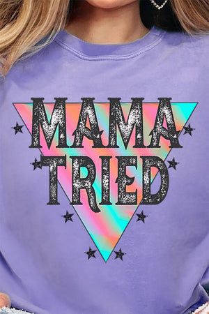 Mama Tried Watercolor Comfort Colors Adult Ring - Spun Cotton Tee - Wholesale Accessory Market