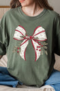 Mistletoe Moment Bow Comfort Colors Adult Ring - Spun Cotton Tee - Wholesale Accessory Market