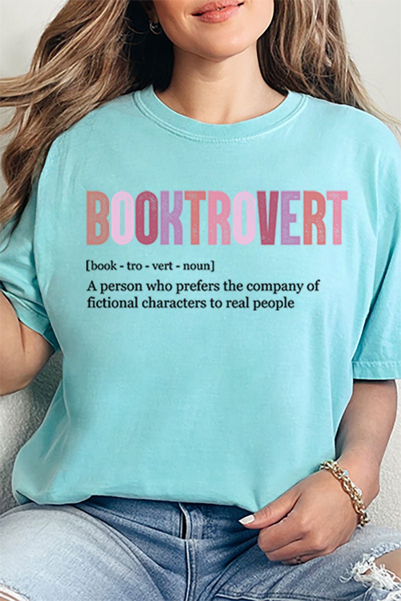 Pink Booktrovert Comfort Colors Adult Ring - Spun Cotton Tee - Wholesale Accessory Market