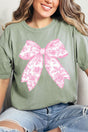 Pink Chinoiserie Coquette Bow Comfort Colors Adult Ring - Spun Cotton Tee - Wholesale Accessory Market