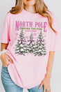 Pink North Pole Christmas Tree Farm Comfort Colors Adult Ring - Spun Cotton Tee - Wholesale Accessory Market