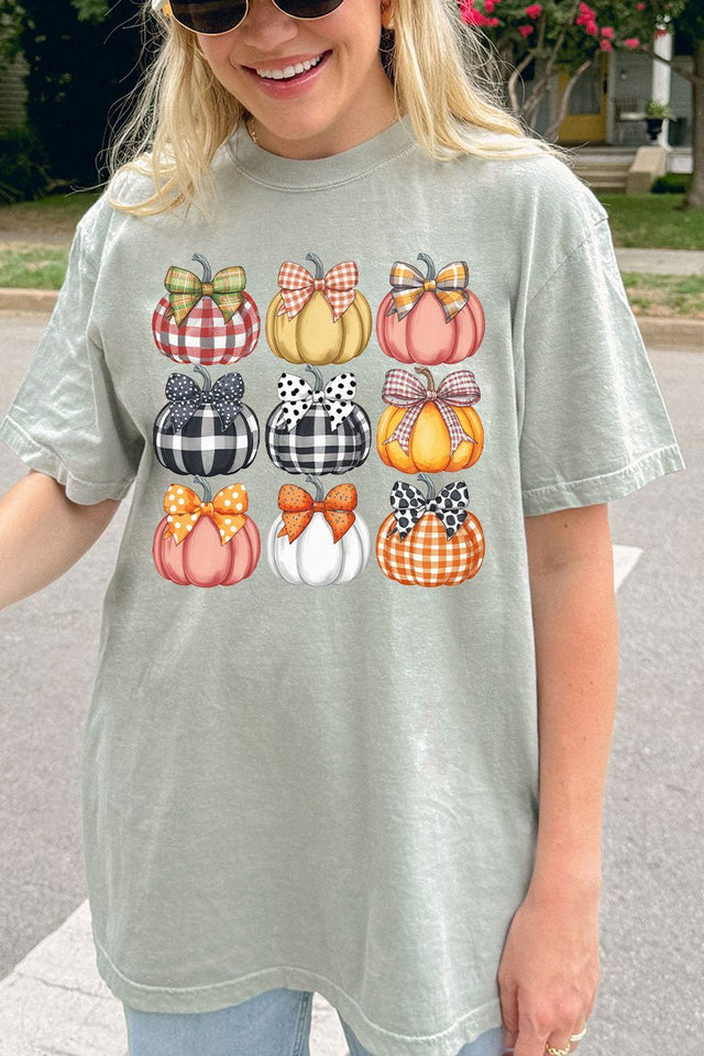 Plaid About Pumpkins Comfort Colors Adult Ring - Spun Cotton Tee - Wholesale Accessory Market