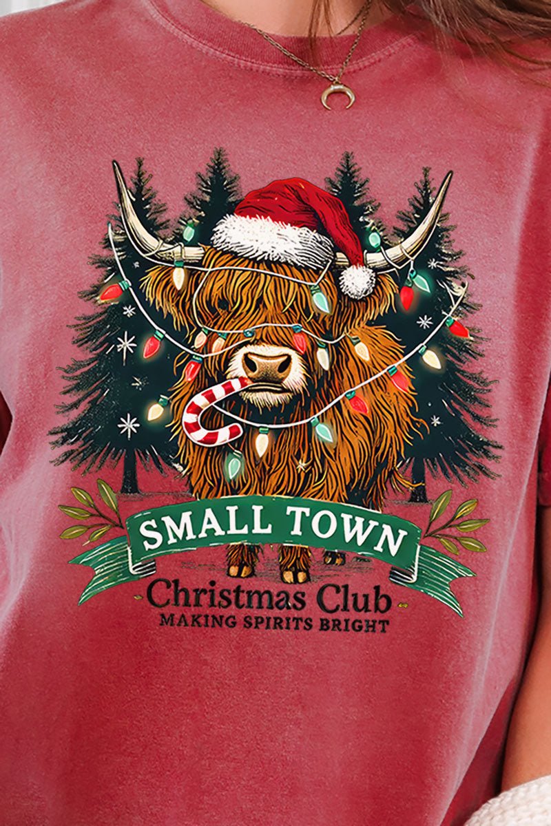 Small Town Christmas Club Comfort Colors Adult Ring - Spun Cotton Tee - Wholesale Accessory Market