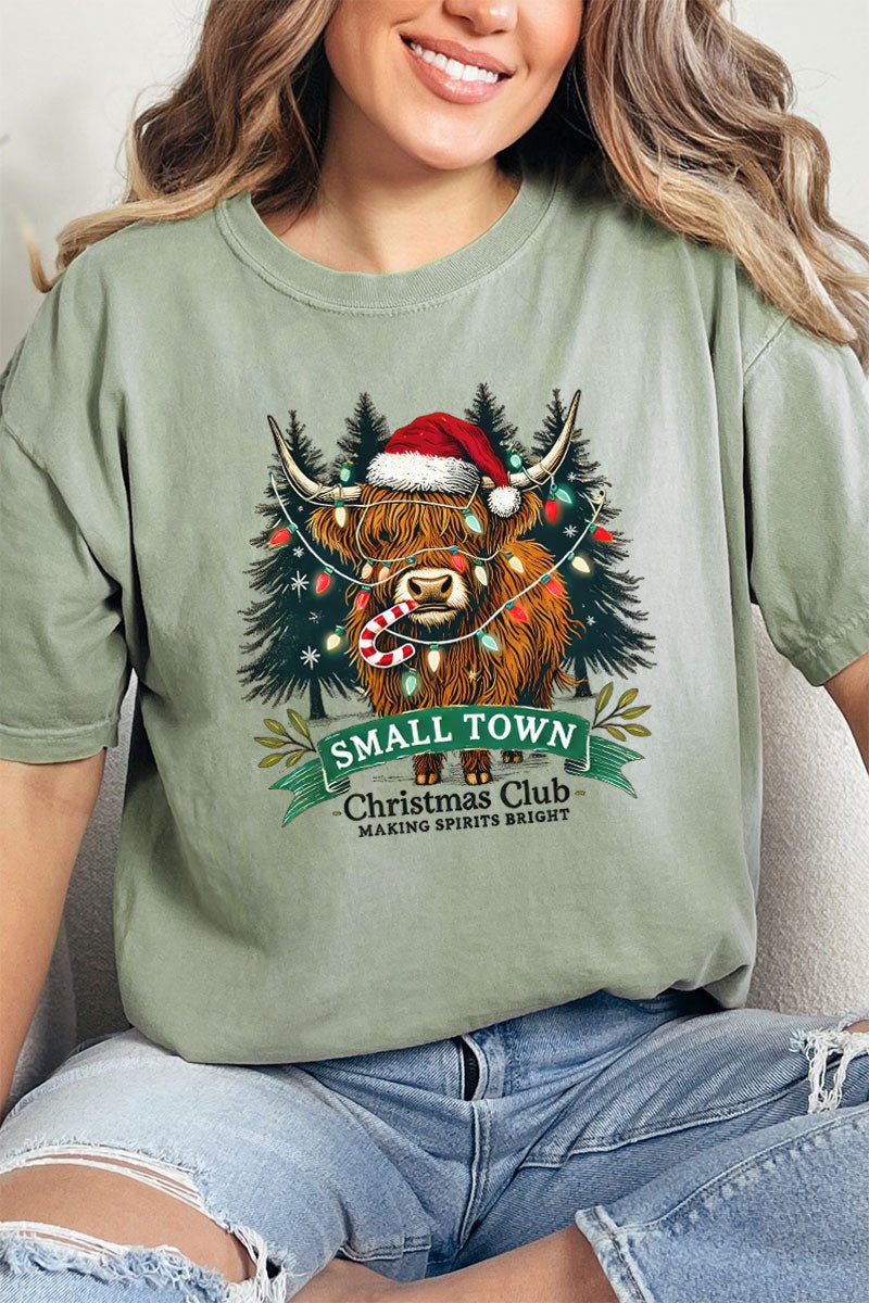 Small Town Christmas Club Comfort Colors Adult Ring - Spun Cotton Tee - Wholesale Accessory Market