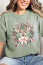 Sugar Plum Deer Comfort Colors Adult Ring - Spun Cotton Tee - Wholesale Accessory Market