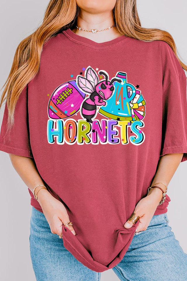 Bright Hornets Colorful Comfort Colors Adult Ring - Spun Cotton Tee - Wholesale Accessory Market